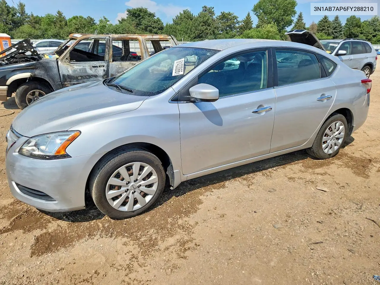 2015 Nissan Sentra S VIN: 3N1AB7AP6FY288210 Lot: 61433066