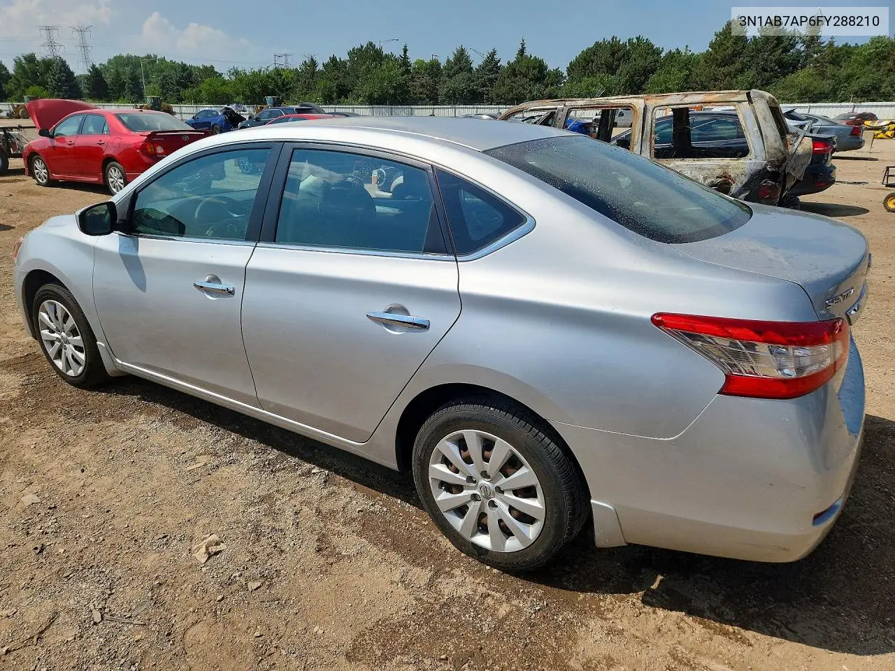 2015 Nissan Sentra S VIN: 3N1AB7AP6FY288210 Lot: 61433066