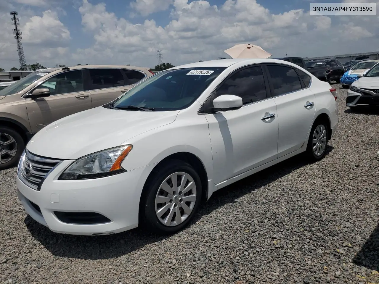 2015 Nissan Sentra S VIN: 3N1AB7AP4FY313590 Lot: 62128526