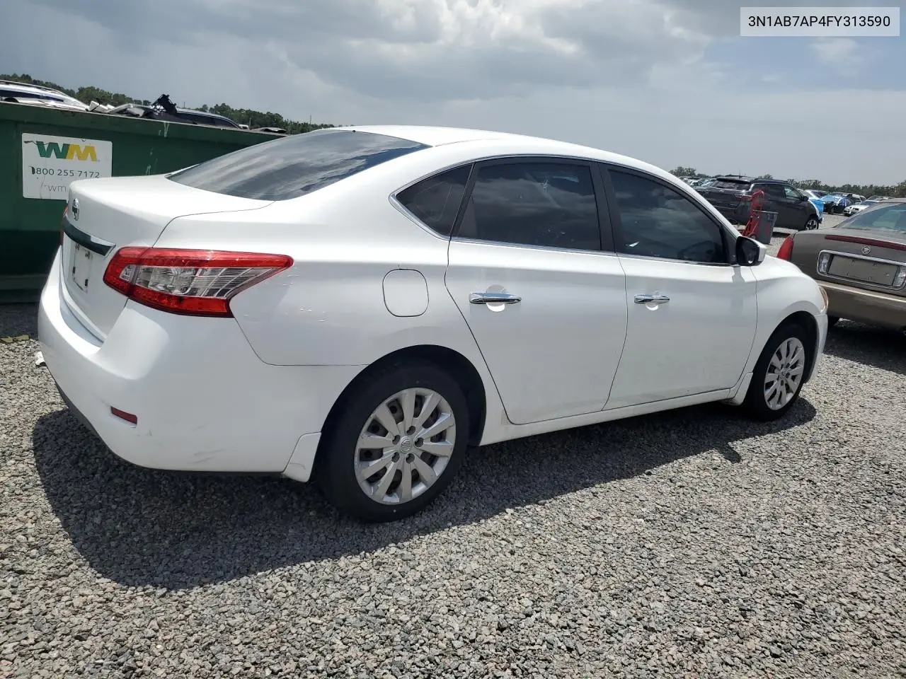2015 Nissan Sentra S VIN: 3N1AB7AP4FY313590 Lot: 62128526