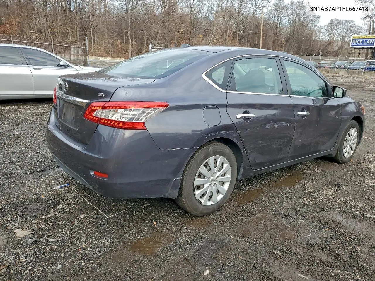 3N1AB7AP1FL667418 2015 Nissan Sentra S