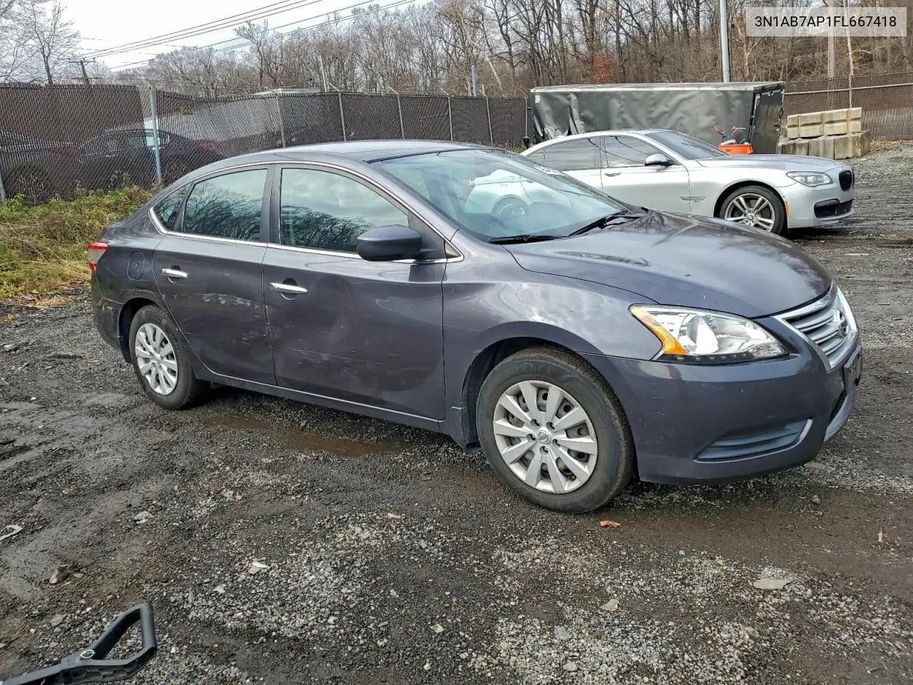 3N1AB7AP1FL667418 2015 Nissan Sentra S