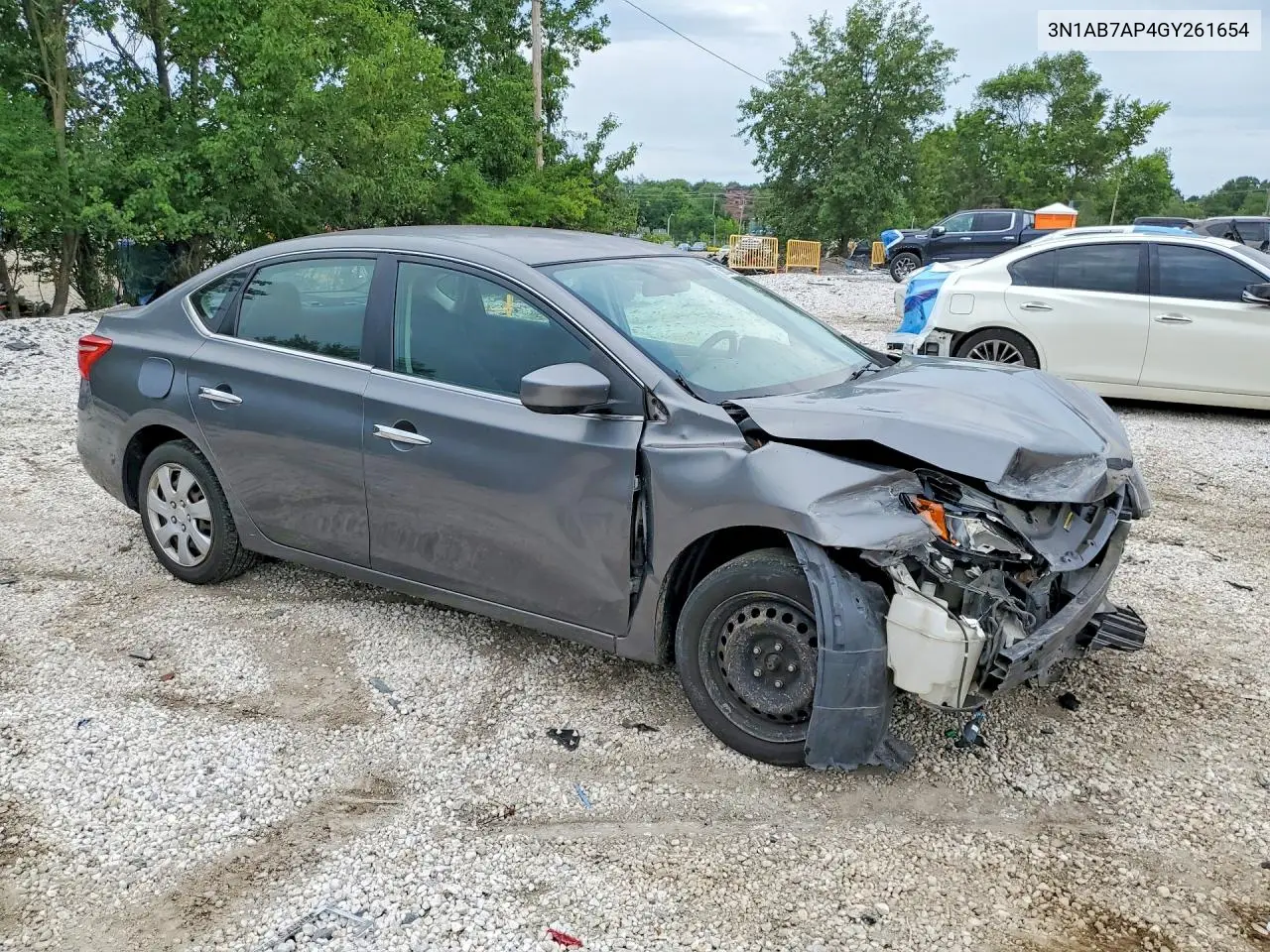 2016 Nissan Sentra S VIN: 3N1AB7AP4GY261654 Lot: 58833346