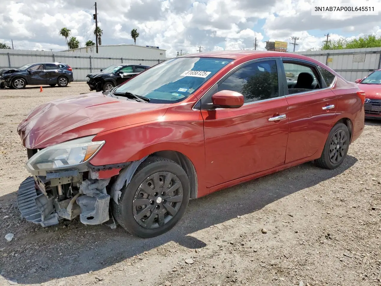 3N1AB7AP0GL645511 2016 Nissan Sentra S