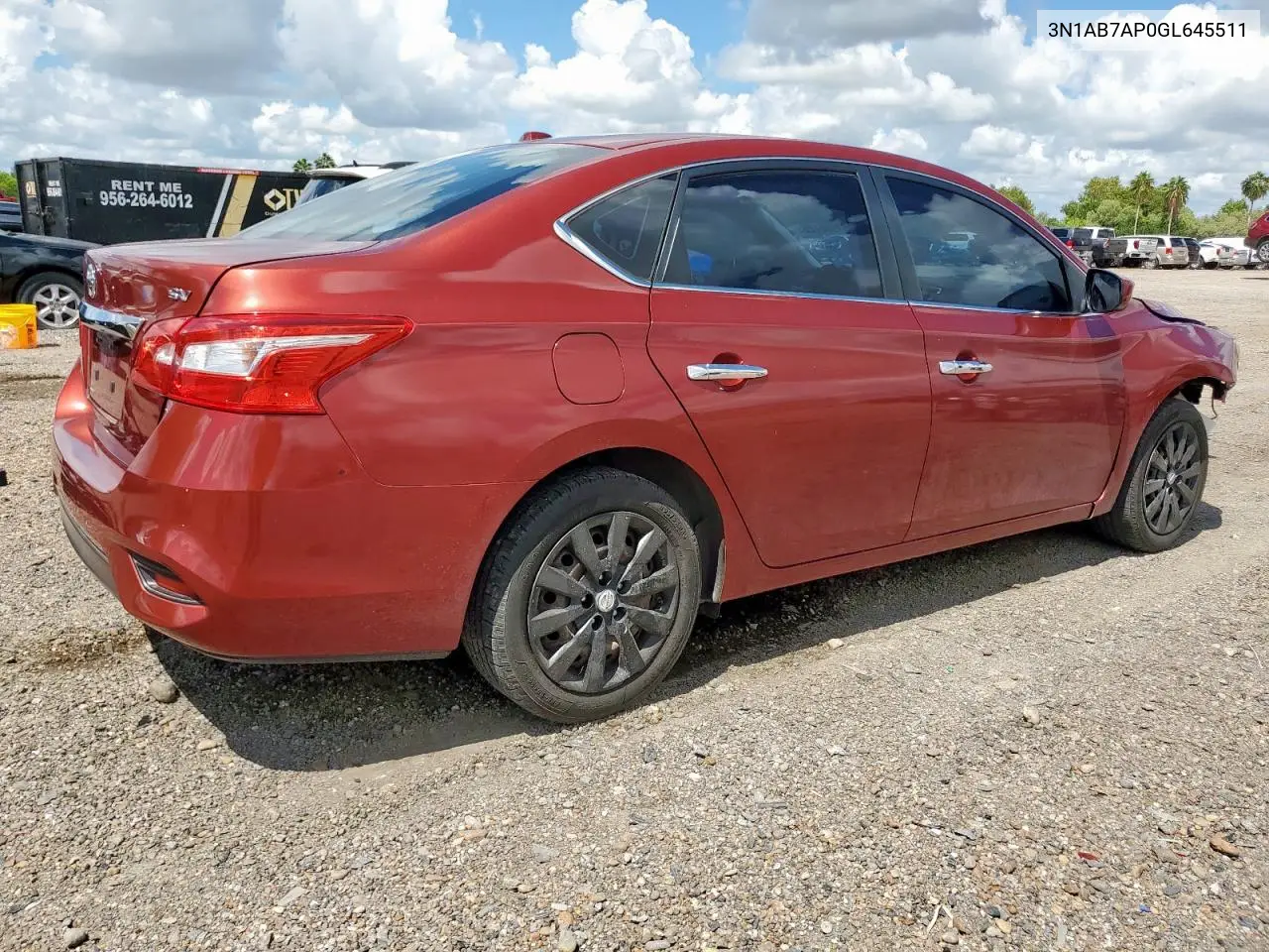 3N1AB7AP0GL645511 2016 Nissan Sentra S