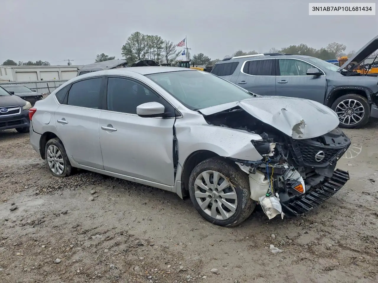 3N1AB7AP1GL681434 2016 Nissan Sentra S
