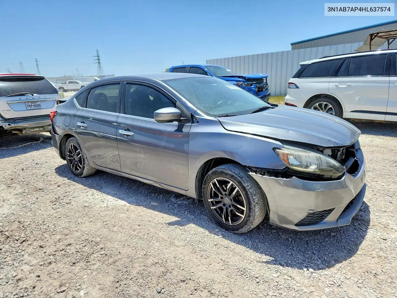 2017 Nissan Sentra Sv VIN: 3N1AB7AP4HL637574 Lot: 61725706