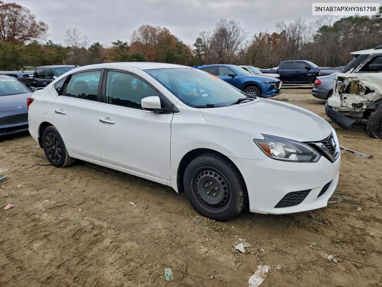 3N1AB7APXHY361758 2017 Nissan Sentra S