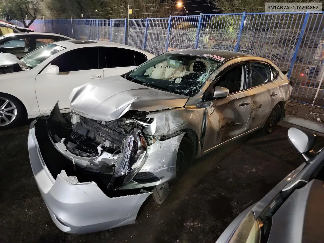 2018 Nissan Sentra S VIN: 3N1AB7AP1JY294862 Lot: 57083206