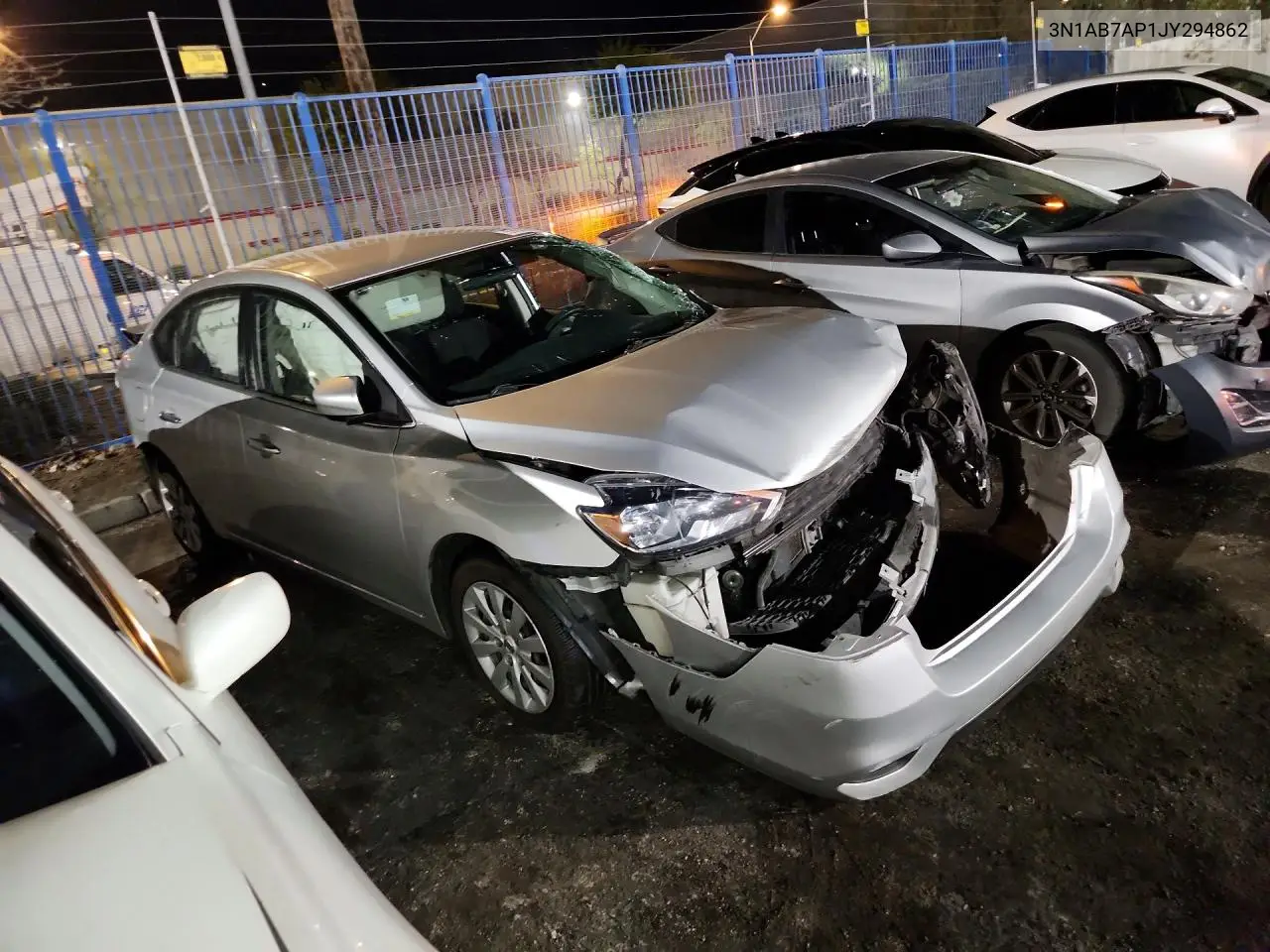 2018 Nissan Sentra S VIN: 3N1AB7AP1JY294862 Lot: 57083206