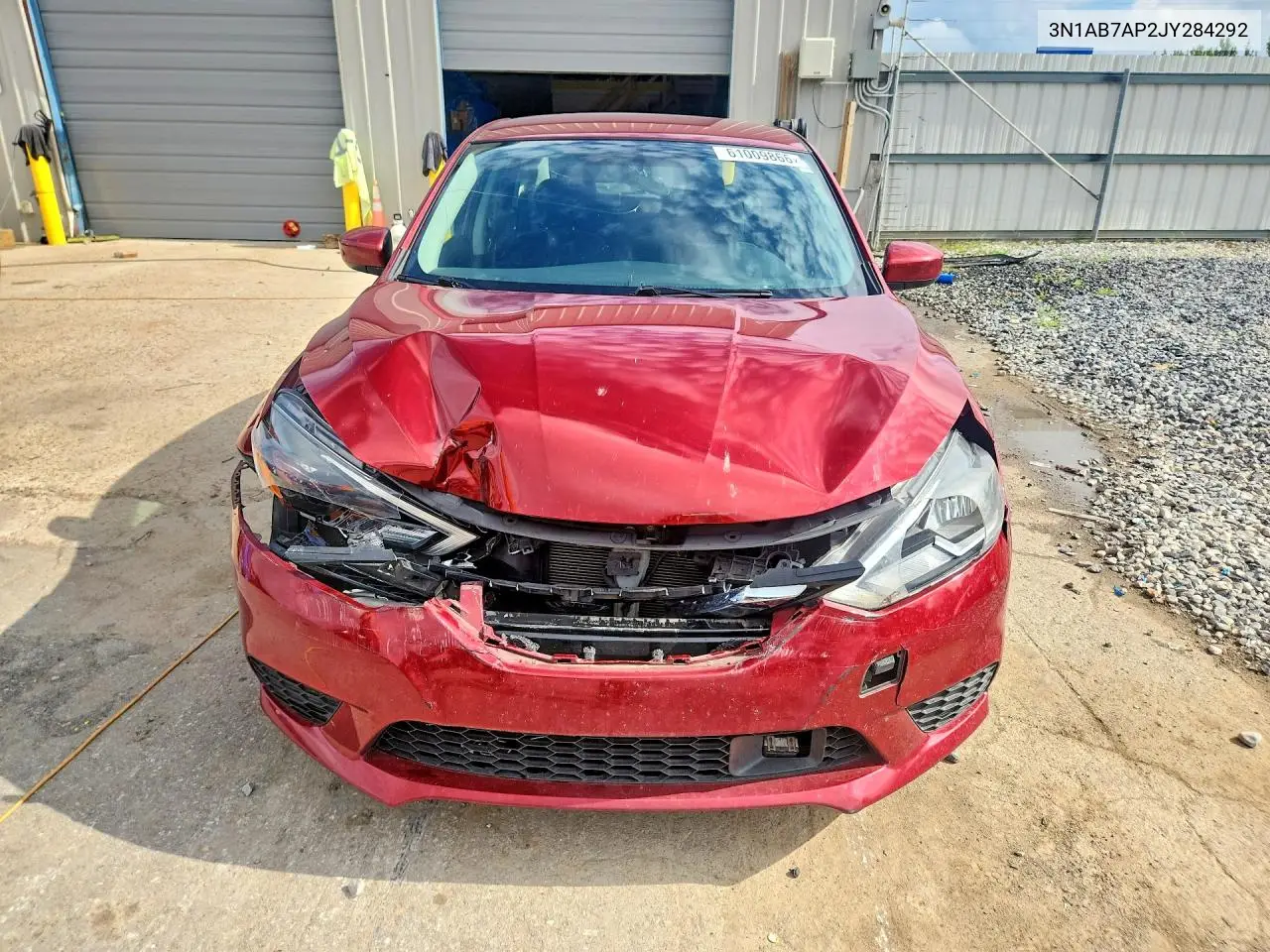 2018 Nissan Sentra Sv VIN: 3N1AB7AP2JY284292 Lot: 61009866