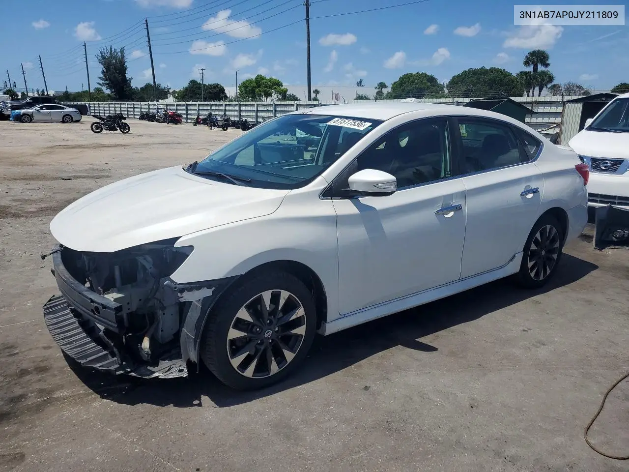 2018 Nissan Sentra Sr VIN: 3N1AB7AP0JY211809 Lot: 61517536