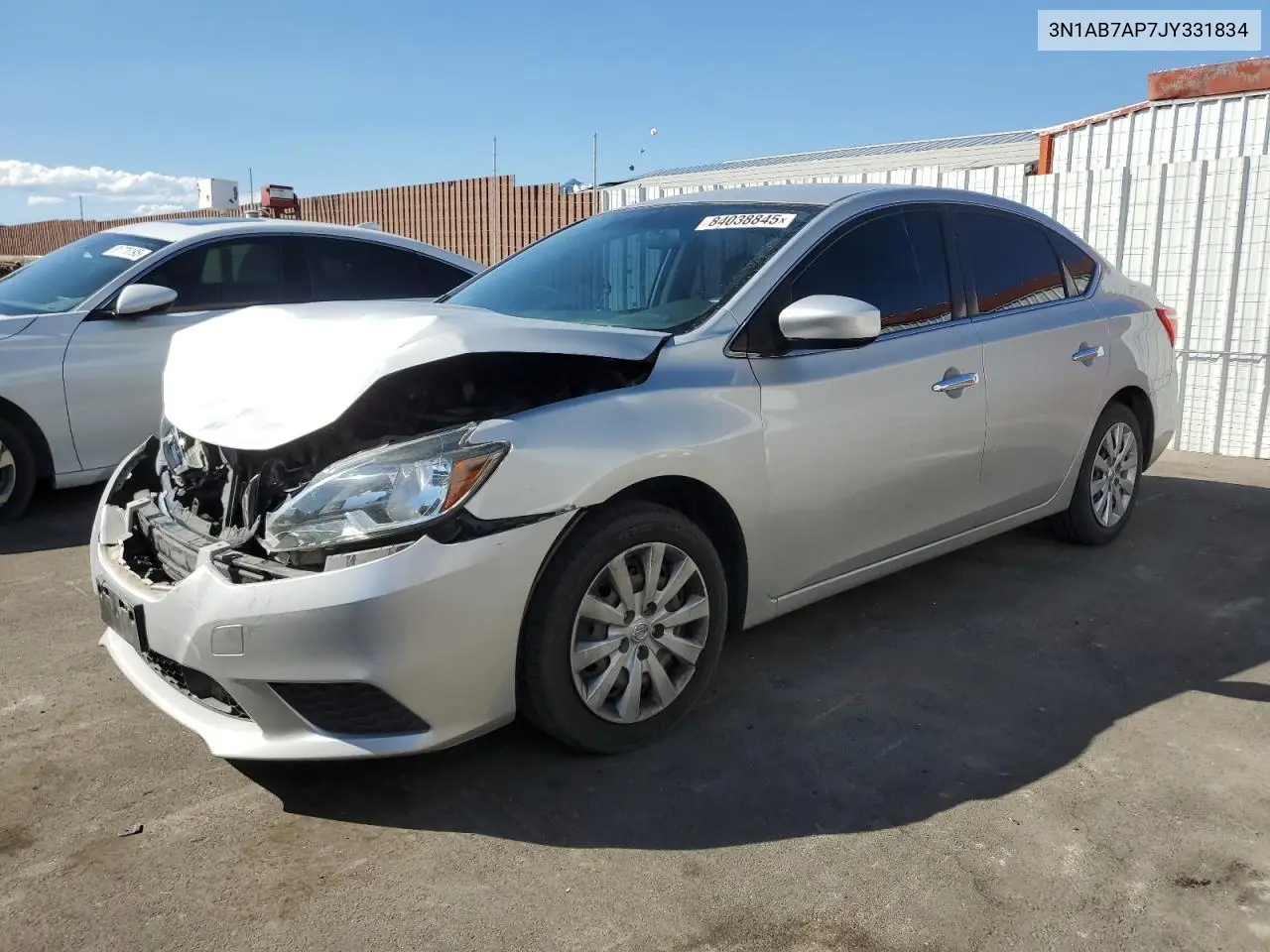 3N1AB7AP7JY331834 2018 Nissan Sentra S