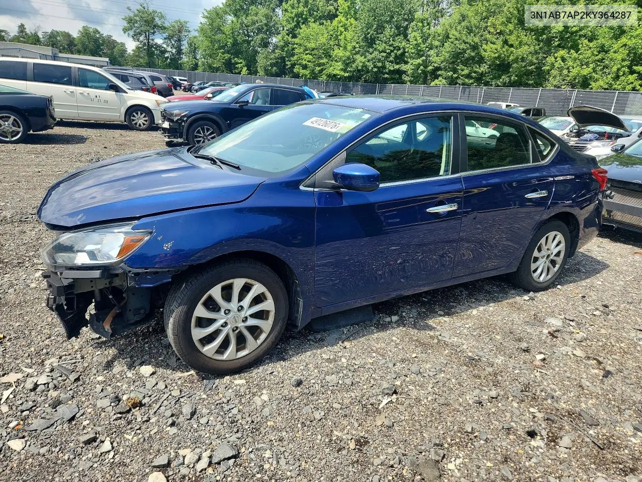 2019 Nissan Sentra Sv VIN: 3N1AB7AP2KY364287 Lot: 49126076