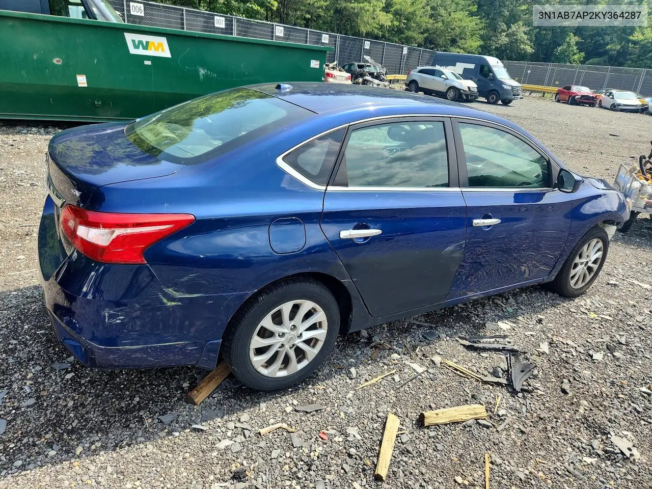 2019 Nissan Sentra Sv VIN: 3N1AB7AP2KY364287 Lot: 49126076