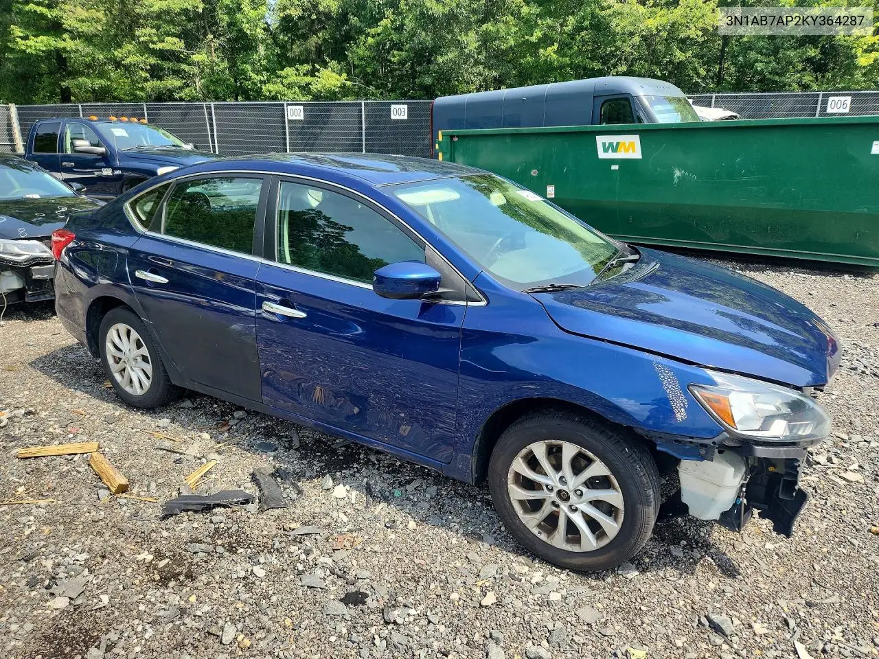 2019 Nissan Sentra Sv VIN: 3N1AB7AP2KY364287 Lot: 49126076