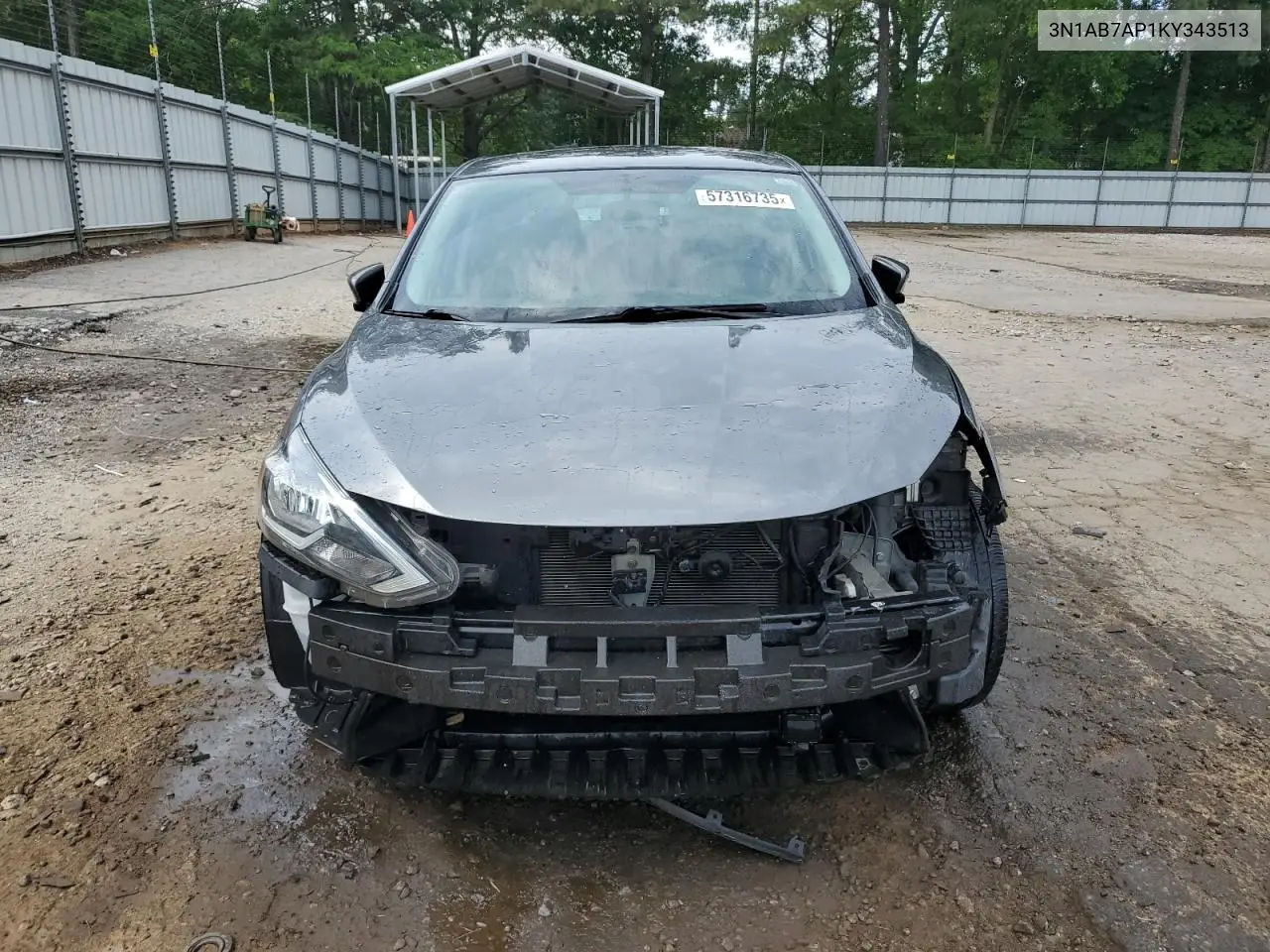3N1AB7AP1KY343513 2019 Nissan Sentra S