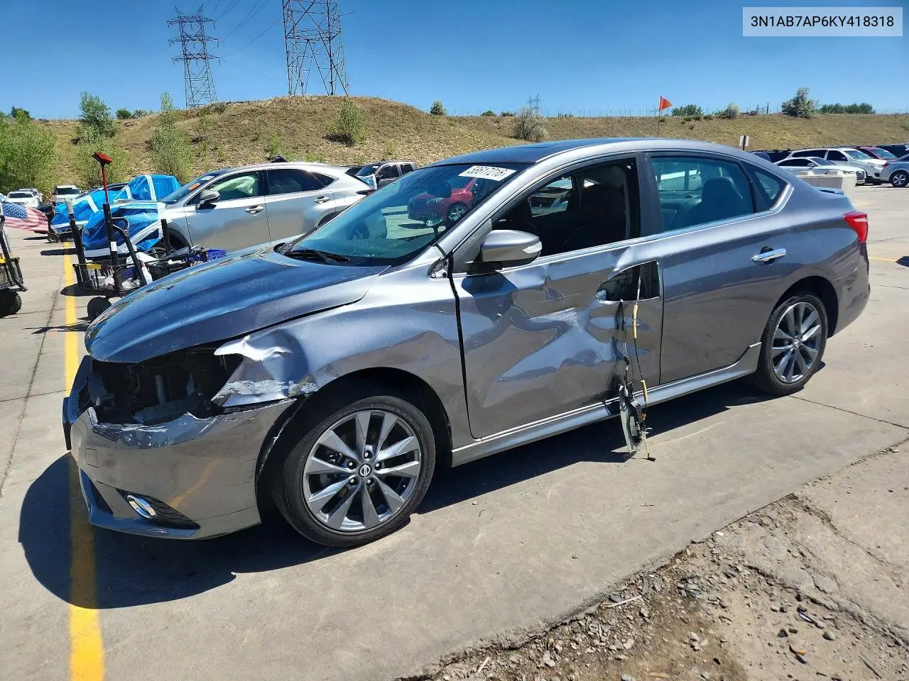 2019 Nissan Sentra Sr VIN: 3N1AB7AP6KY418318 Lot: 58617216