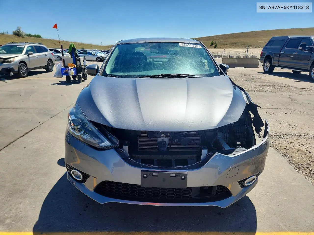 2019 Nissan Sentra Sr VIN: 3N1AB7AP6KY418318 Lot: 58617216