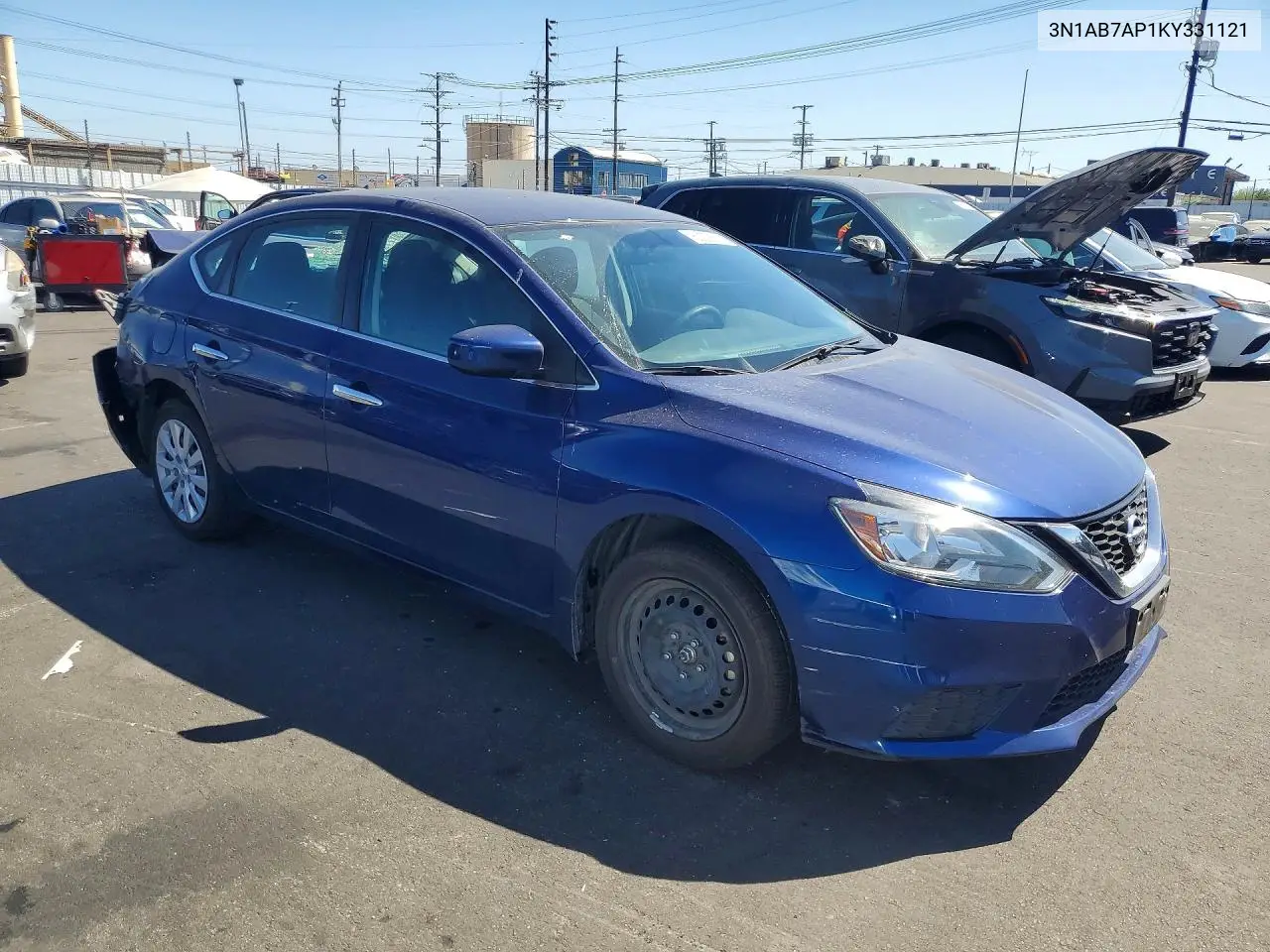 2019 Nissan Sentra S VIN: 3N1AB7AP1KY331121 Lot: 60208616