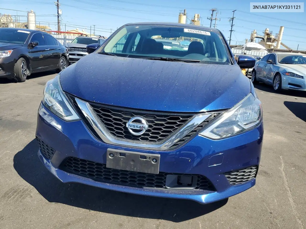 2019 Nissan Sentra S VIN: 3N1AB7AP1KY331121 Lot: 60208616