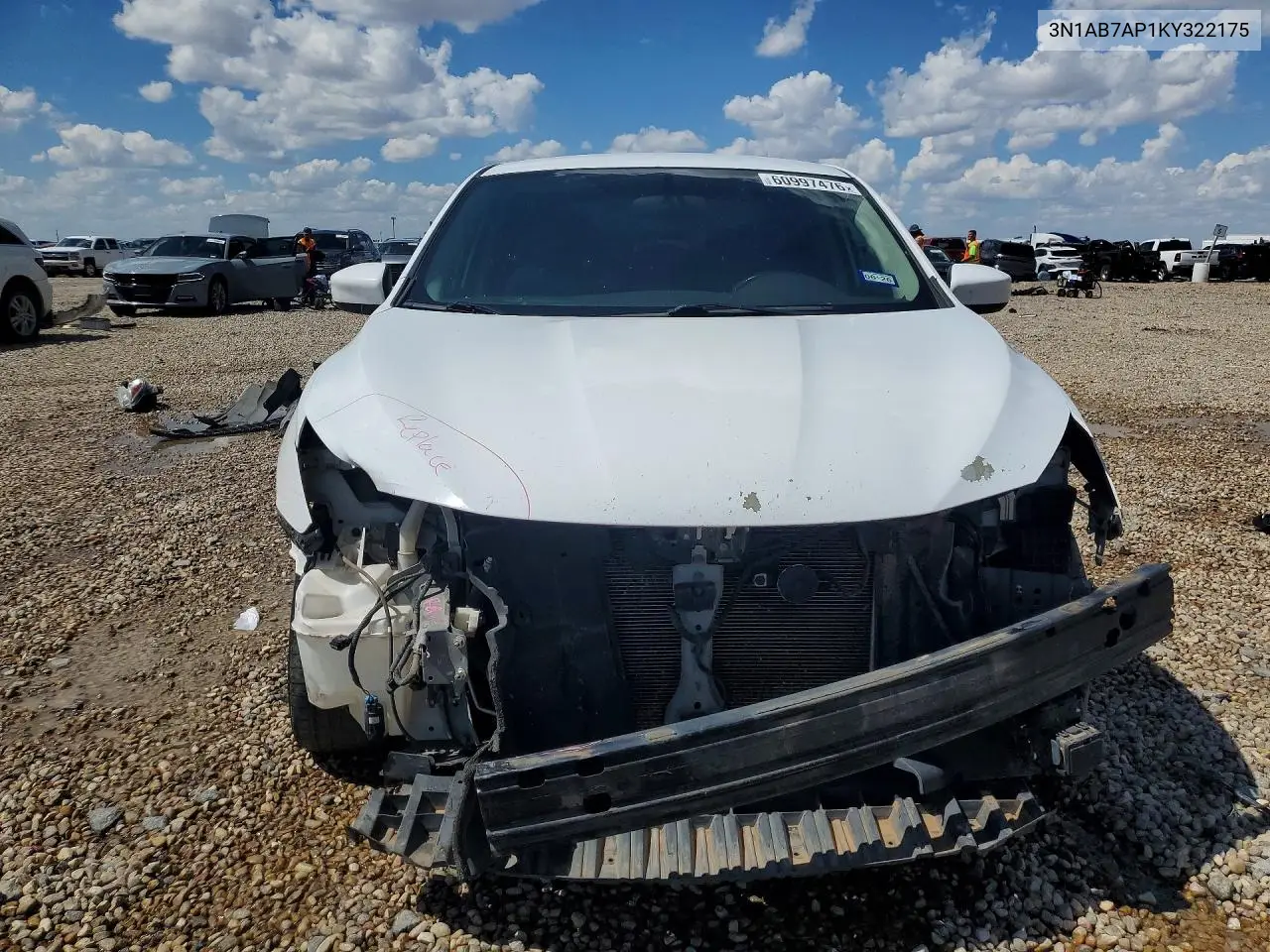 2019 Nissan Sentra Sv VIN: 3N1AB7AP1KY322175 Lot: 60997476