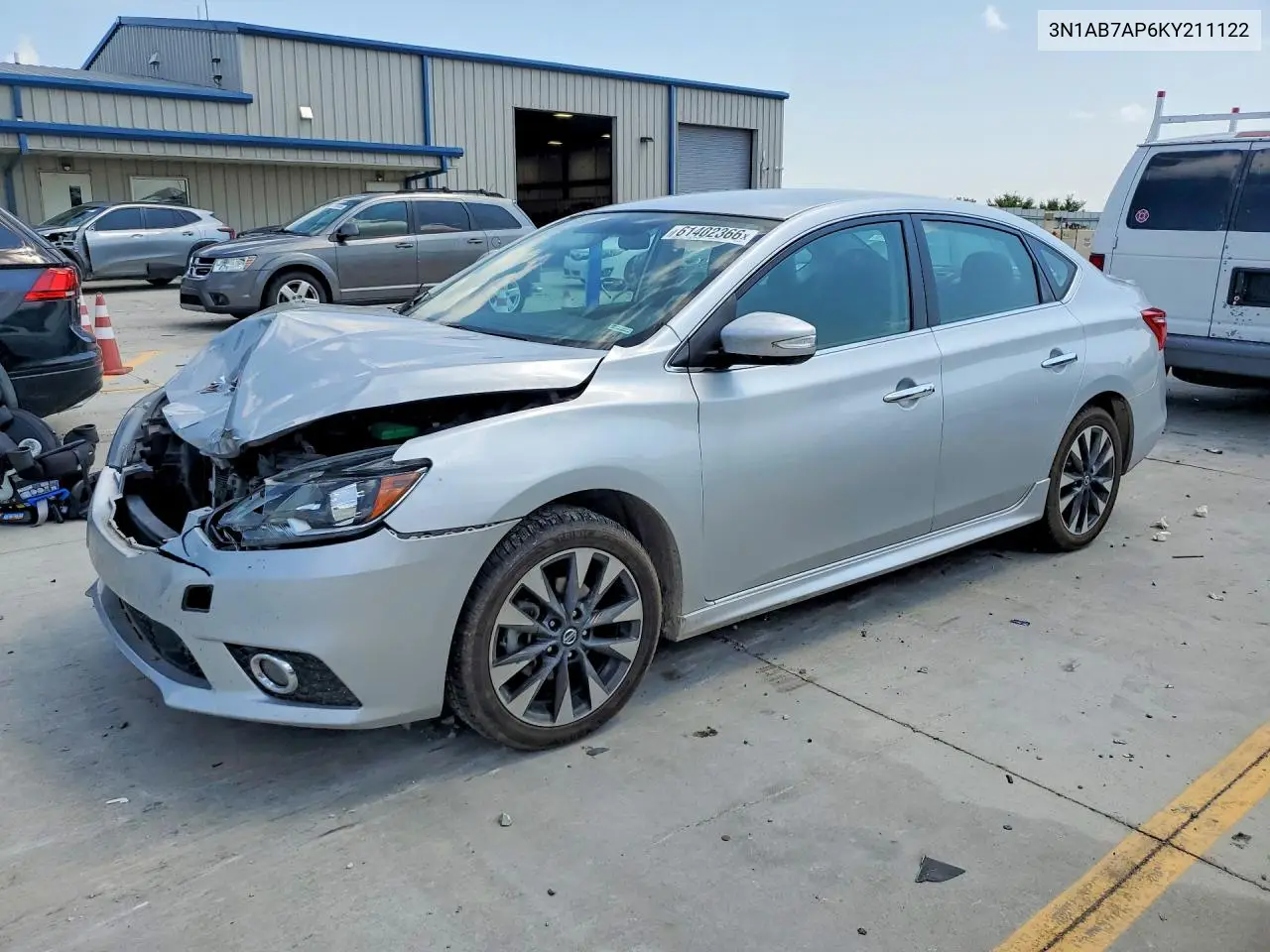 2019 Nissan Sentra Sr VIN: 3N1AB7AP6KY211122 Lot: 61402366