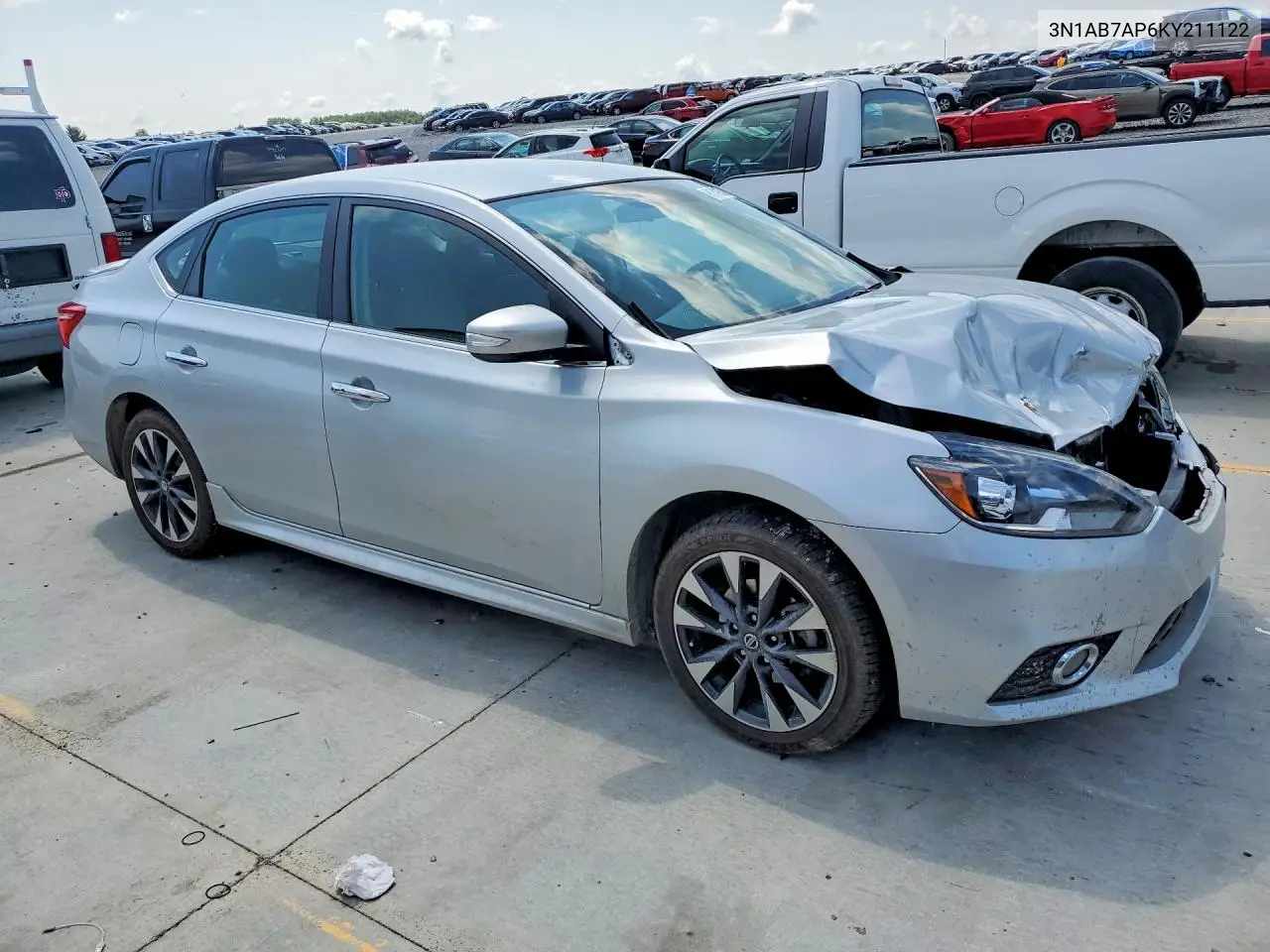 2019 Nissan Sentra Sr VIN: 3N1AB7AP6KY211122 Lot: 61402366