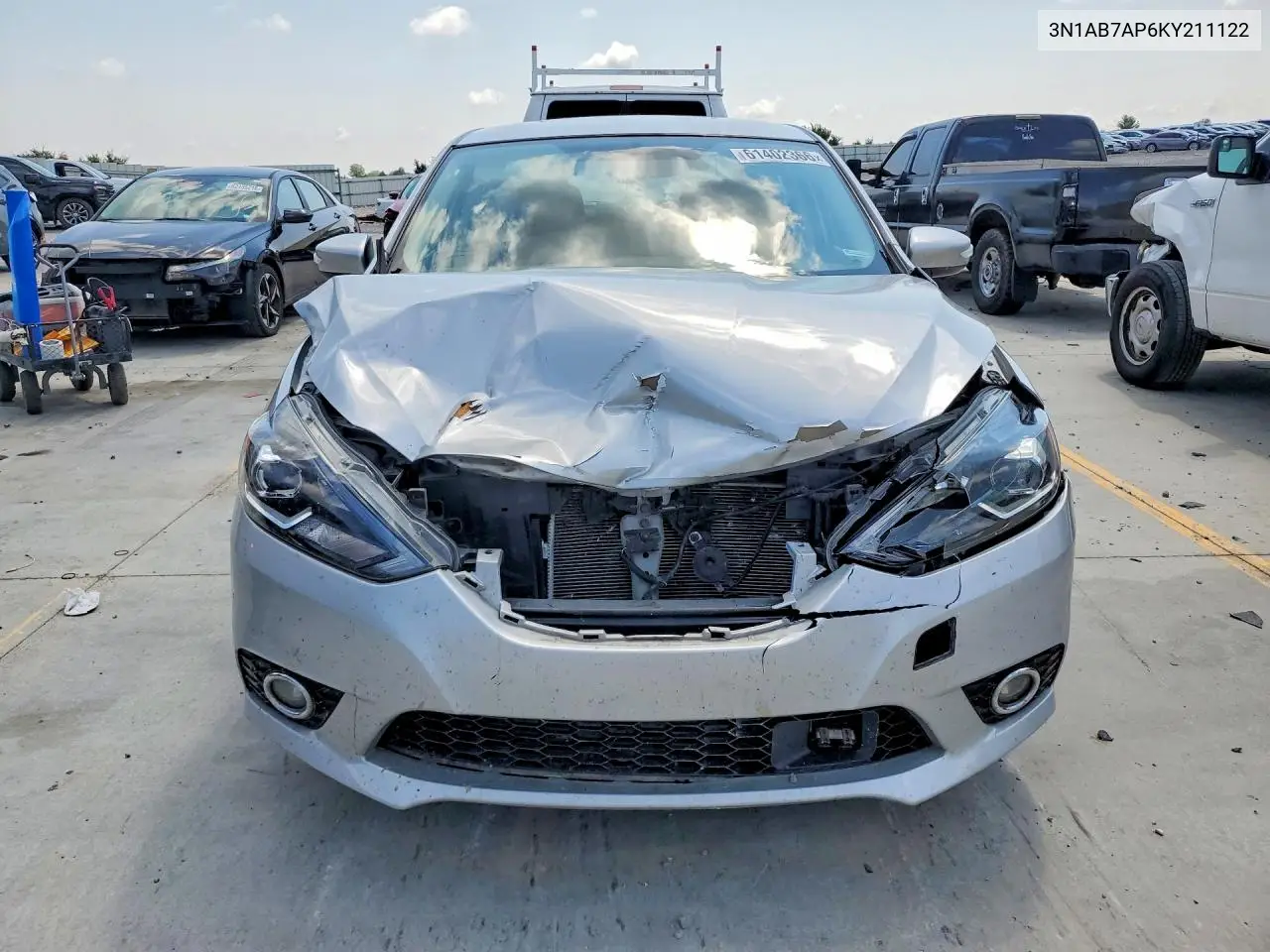 2019 Nissan Sentra Sr VIN: 3N1AB7AP6KY211122 Lot: 61402366