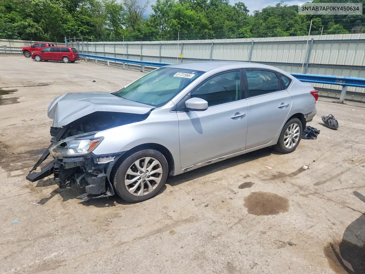2019 Nissan Sentra Sv VIN: 3N1AB7AP0KY450634 Lot: 61731966