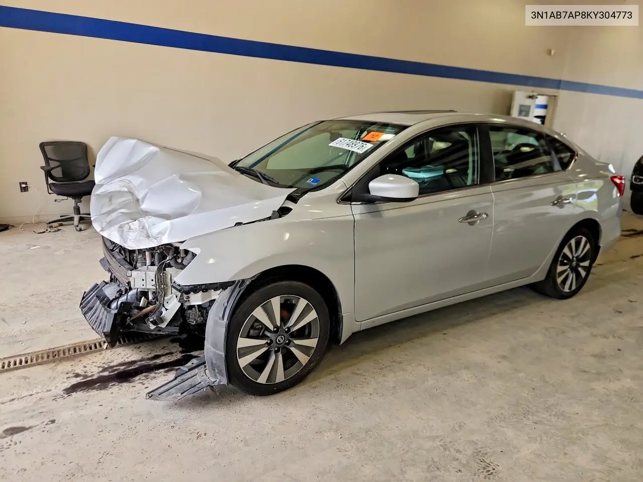 2019 Niss Sentra VIN: 3N1AB7AP8KY304773 Lot: 61748976