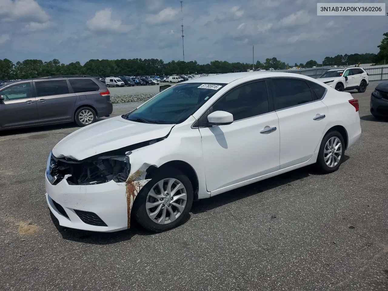 2019 Nissan Sentra Sv VIN: 3N1AB7AP0KY360206 Lot: 61765916
