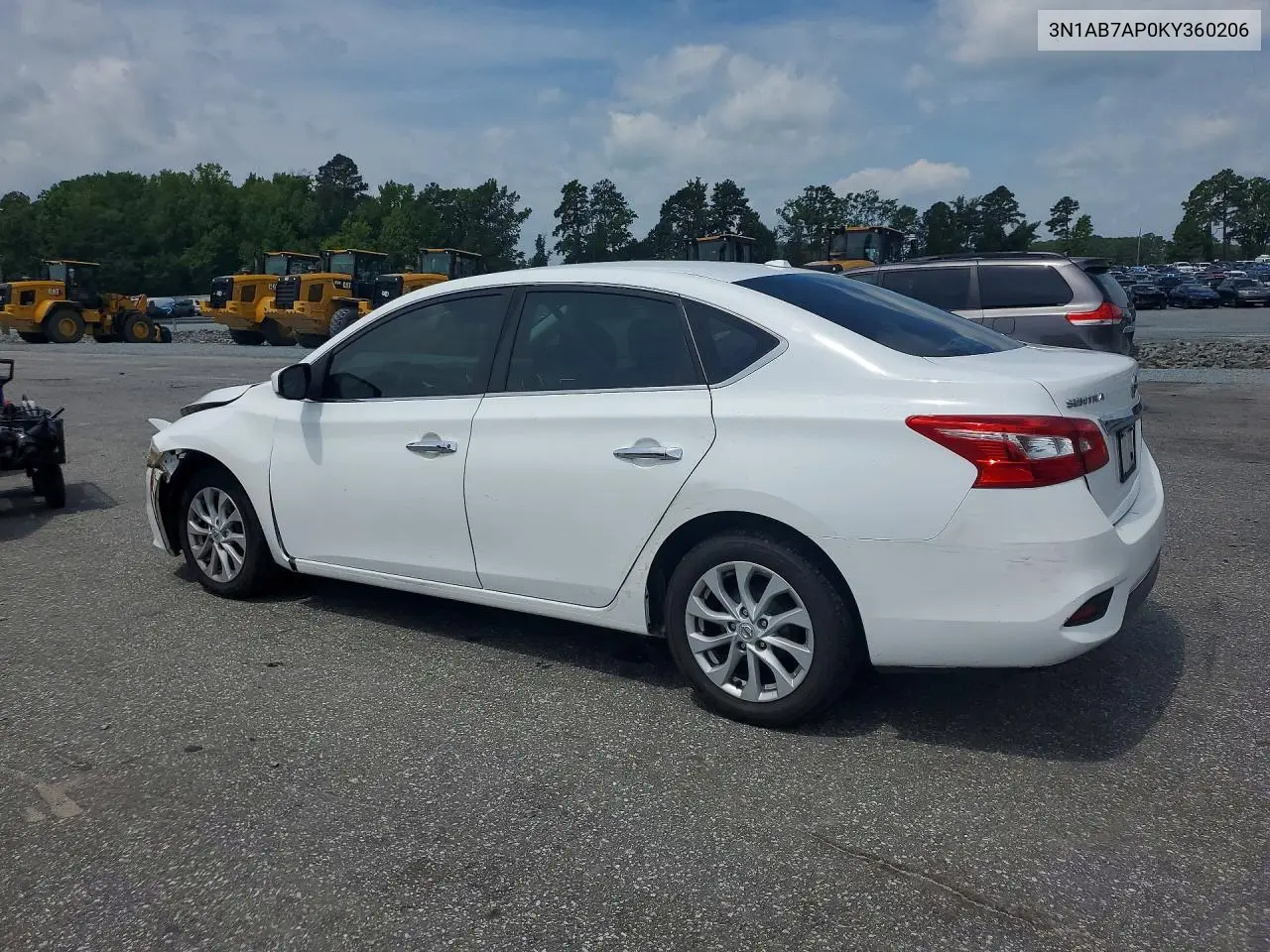 2019 Nissan Sentra Sv VIN: 3N1AB7AP0KY360206 Lot: 61765916