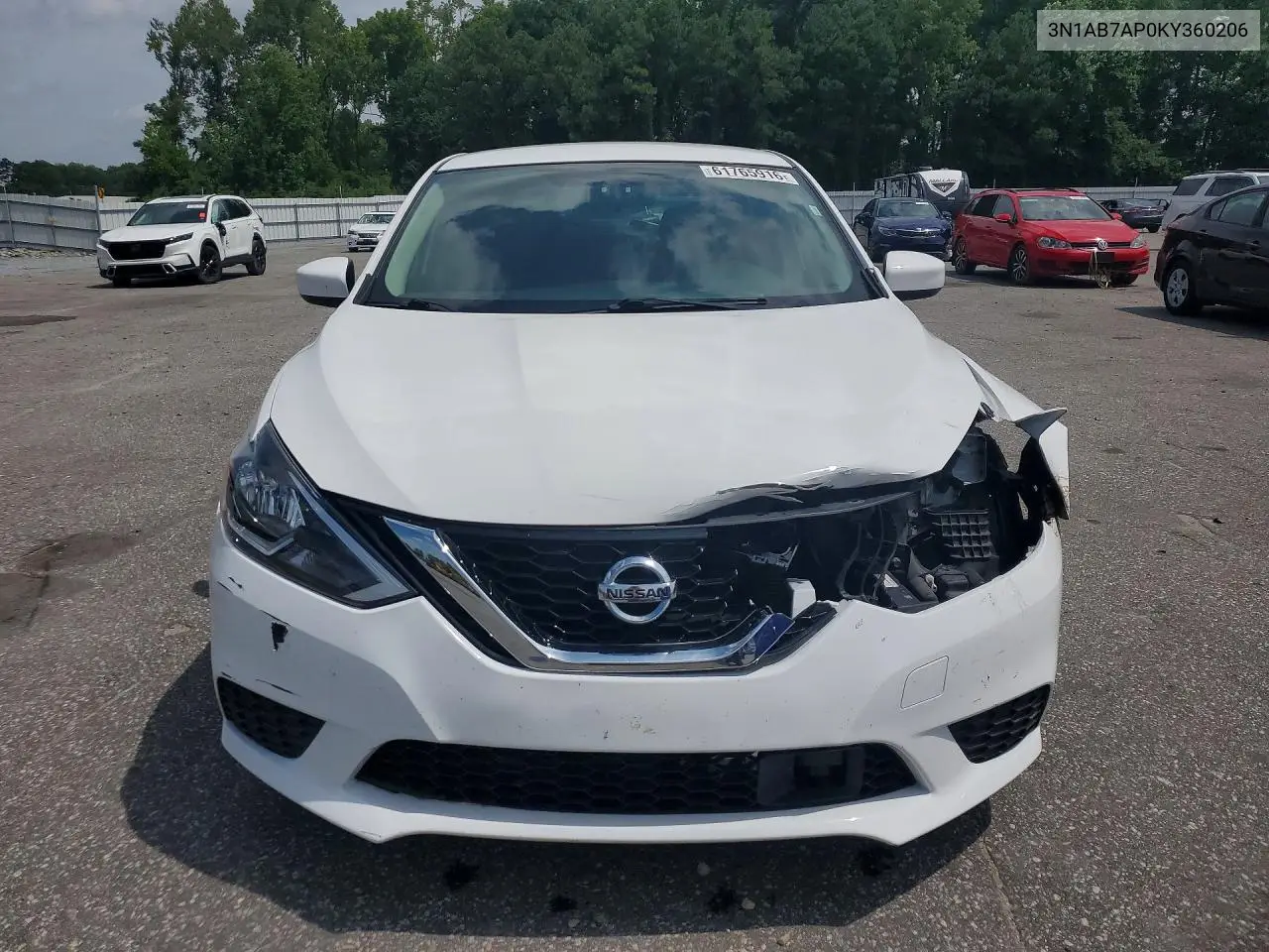2019 Nissan Sentra Sv VIN: 3N1AB7AP0KY360206 Lot: 61765916