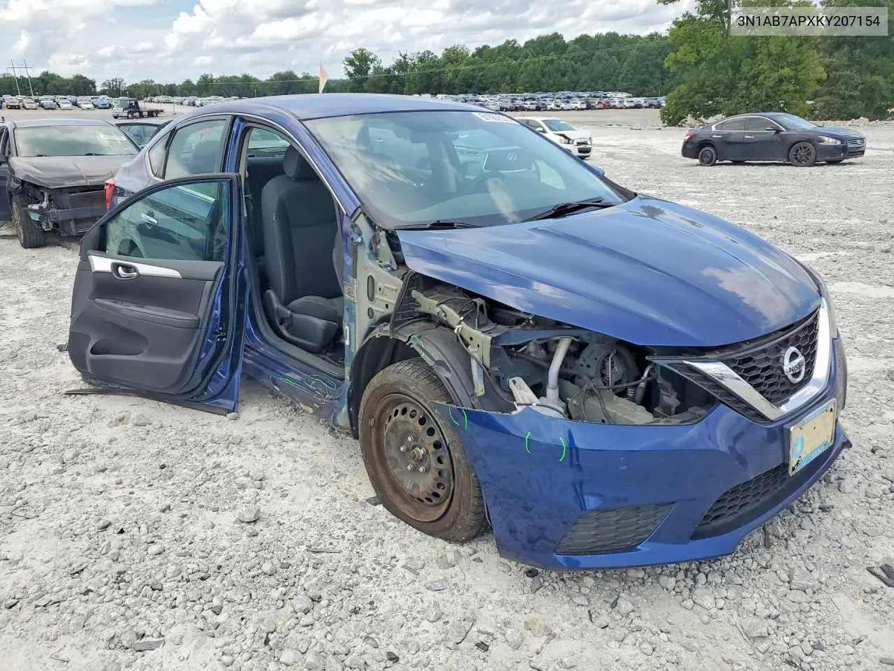 2019 Nissan Sentra S VIN: 3N1AB7APXKY207154 Lot: 61887526