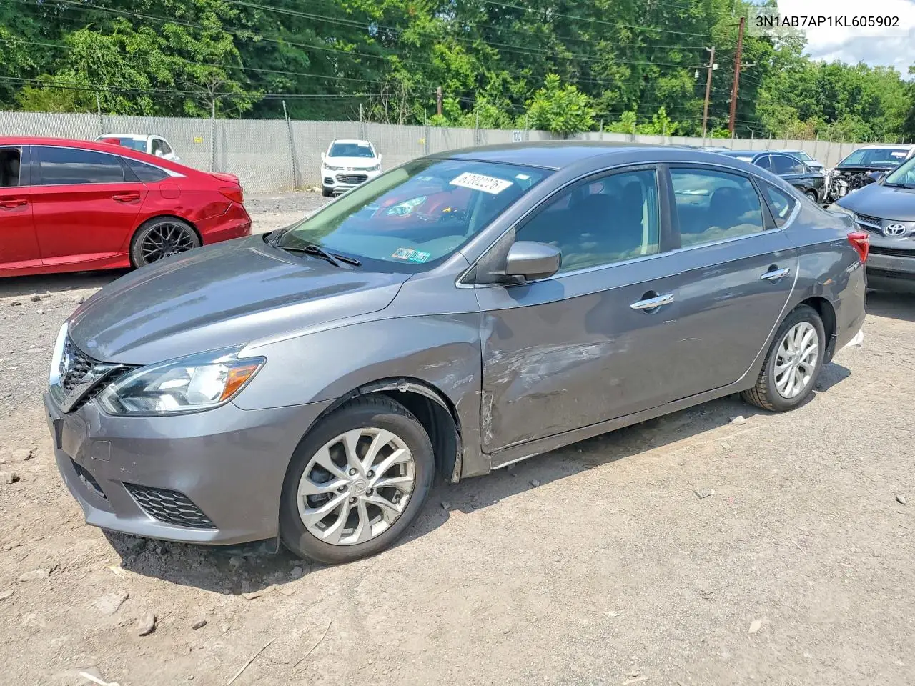 2019 Nissan Sentra Sv VIN: 3N1AB7AP1KL605902 Lot: 62002226