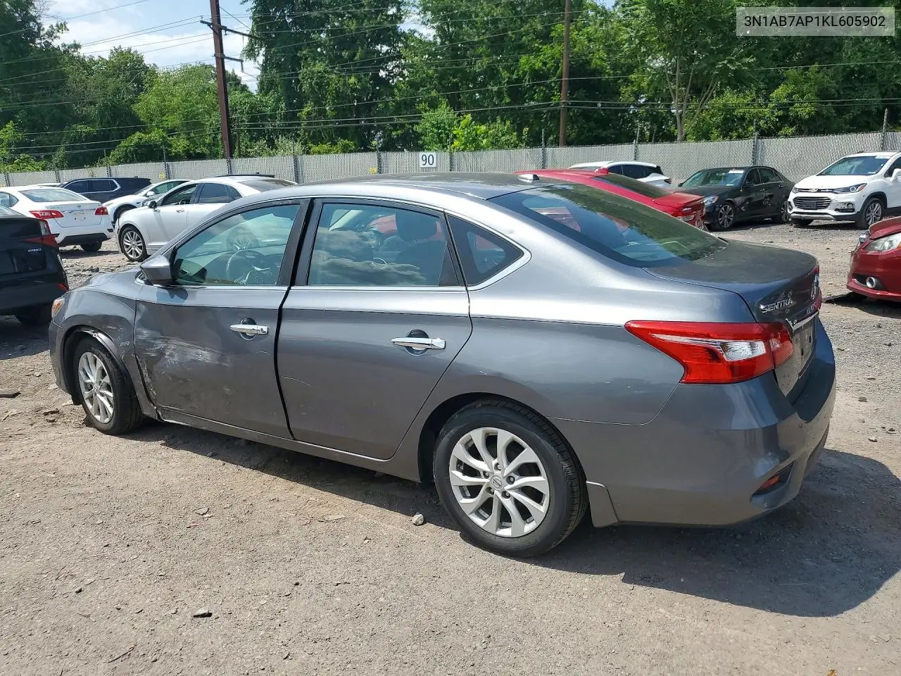 2019 Nissan Sentra Sv VIN: 3N1AB7AP1KL605902 Lot: 62002226