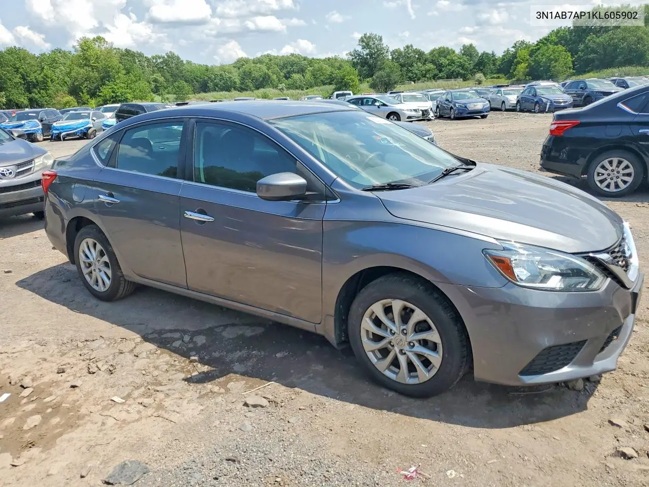2019 Nissan Sentra Sv VIN: 3N1AB7AP1KL605902 Lot: 62002226