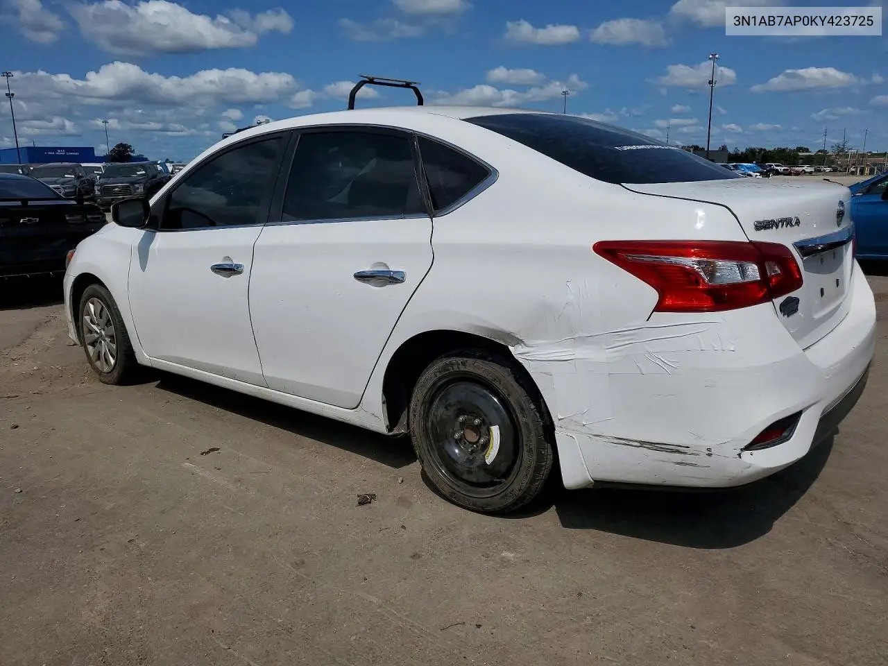 2019 Nissan Sentra S VIN: 3N1AB7AP0KY423725 Lot: 62330956