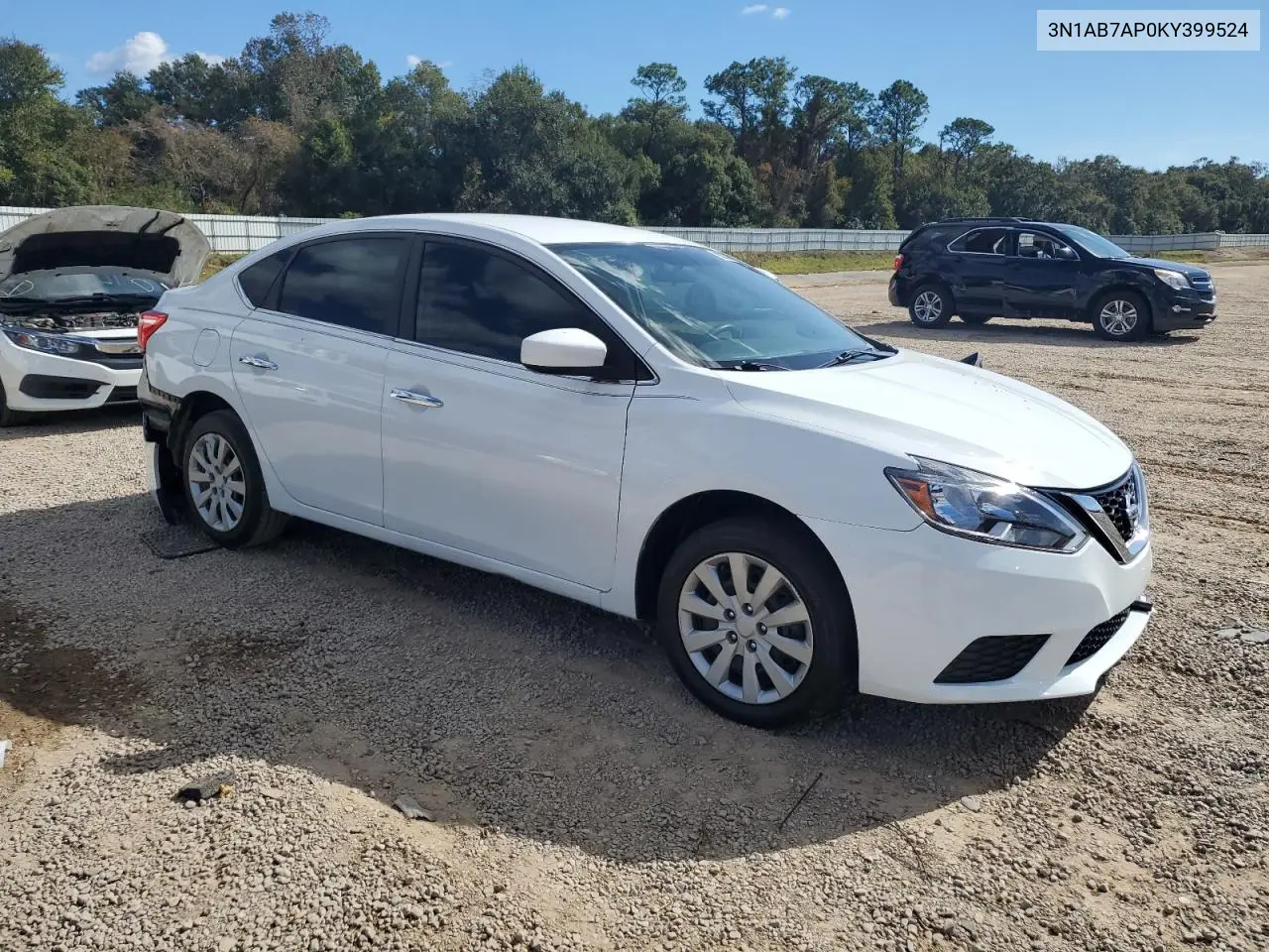 3N1AB7AP0KY399524 2019 Nissan Sentra S