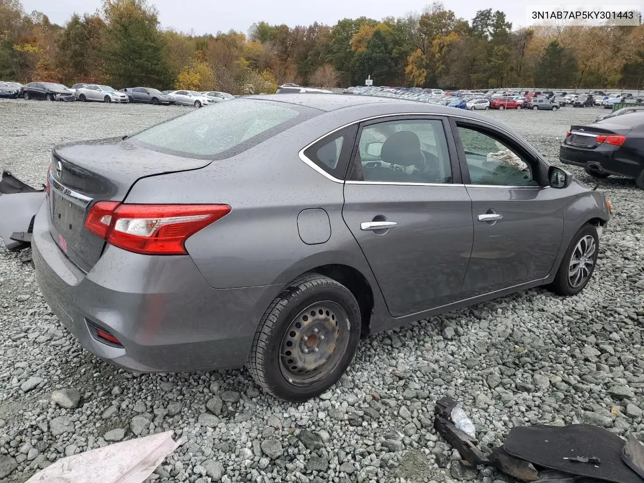 3N1AB7AP5KY301443 2019 Nissan Sentra S