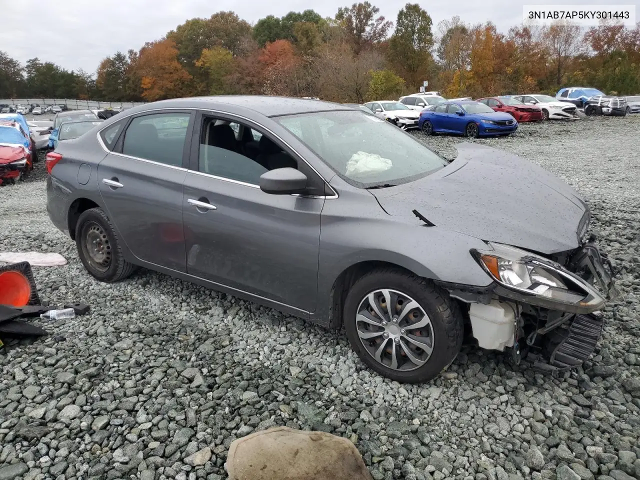 3N1AB7AP5KY301443 2019 Nissan Sentra S