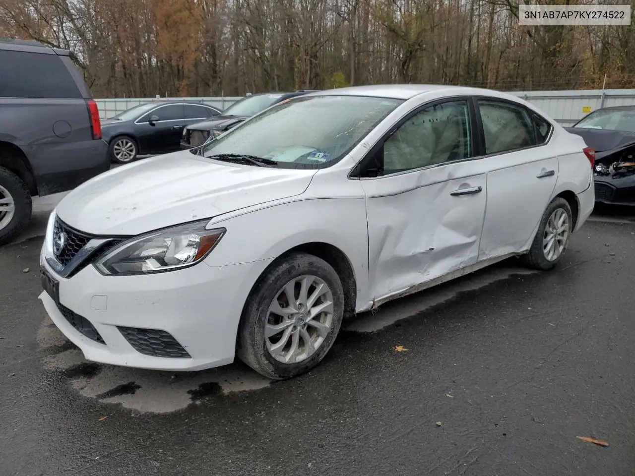 3N1AB7AP7KY274522 2019 Nissan Sentra S