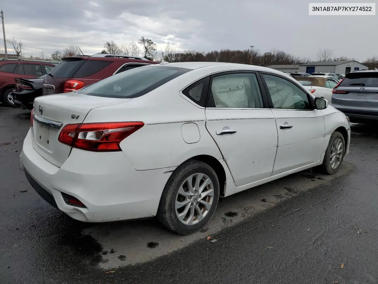 3N1AB7AP7KY274522 2019 Nissan Sentra S