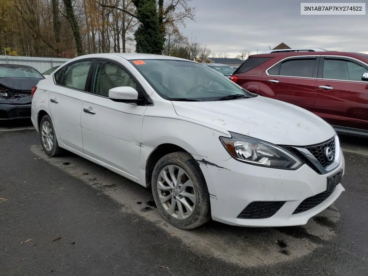3N1AB7AP7KY274522 2019 Nissan Sentra S