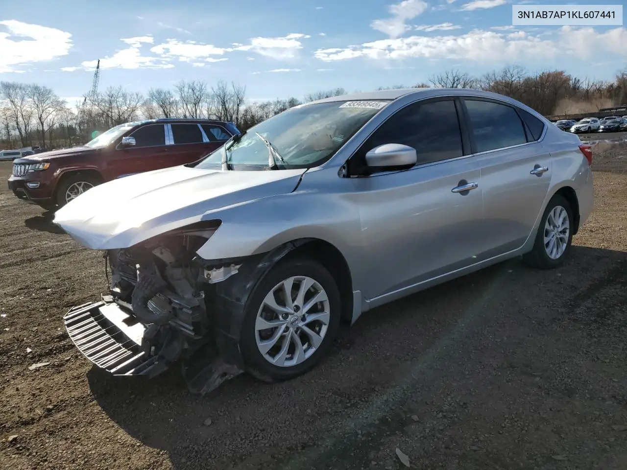 3N1AB7AP1KL607441 2019 Nissan Sentra S