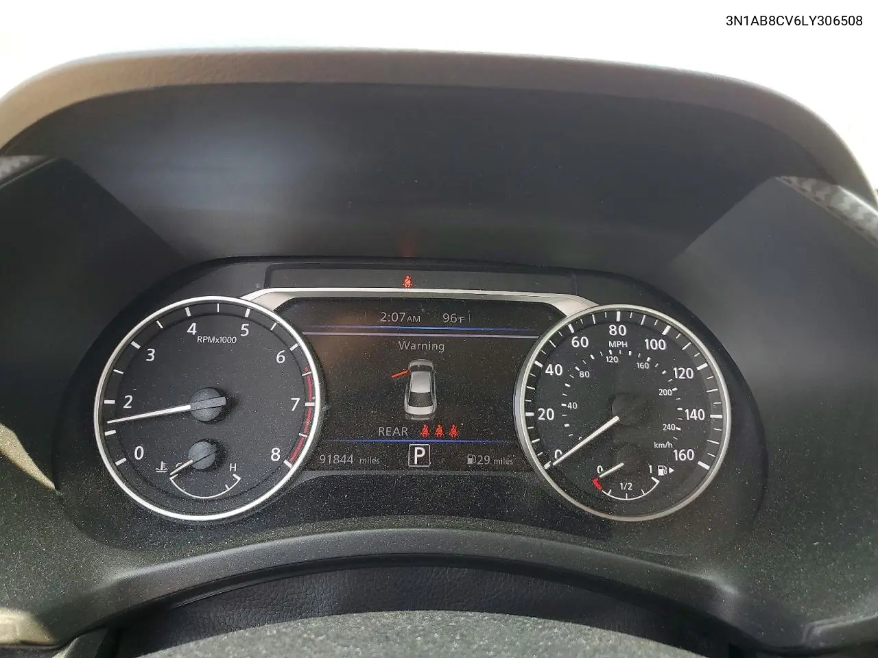 2020 Nissan Sentra Sv VIN: 3N1AB8CV6LY306508 Lot: 57151396