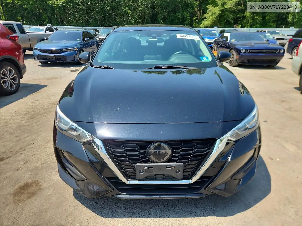 2020 Nissan Sentra Sv VIN: 3N1AB8CV7LY223413 Lot: 60451666