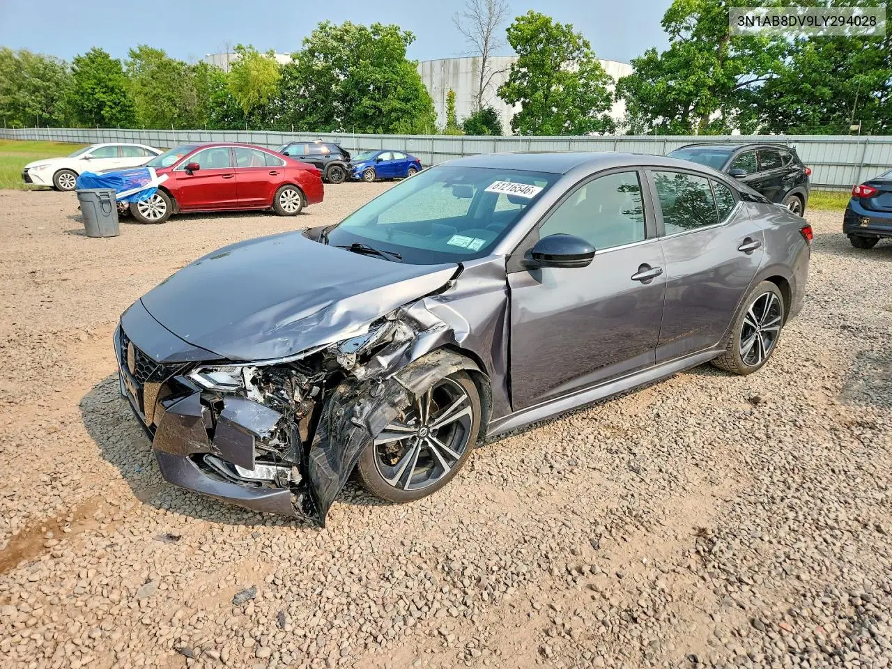 2020 Nissan Sentra Sr VIN: 3N1AB8DV9LY294028 Lot: 61216546