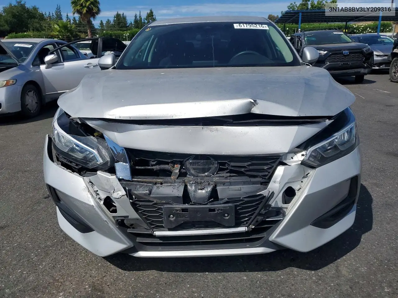 2020 Nissan Sentra S VIN: 3N1AB8BV3LY209316 Lot: 61795216